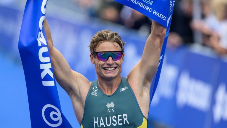 Matt Hauser Hamburg WTCS 2024 Photo credit: Tommy Zaferes / World Triathlon
