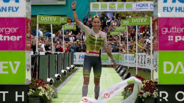 Laura Philipp finishing Challenge Roth 2024