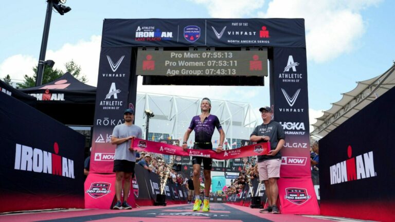 Trevor Foley took the win at IRONMAN Lake Placid.