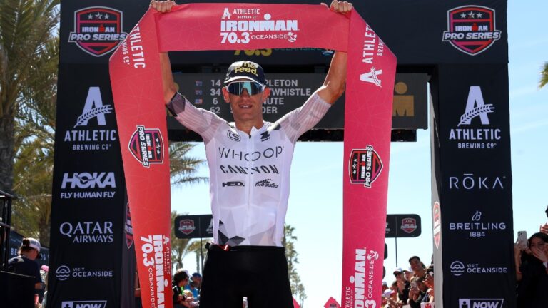 Lionel Sanders IRONMAN 70.3 Oceanside 2025 Finish Line