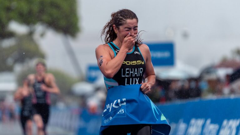 Jeanne Lehair emotional win at WTCS Yokohama 2025 photo credit World Triathlon